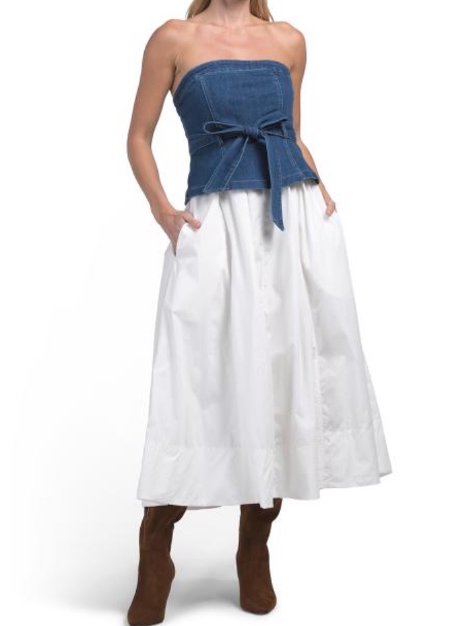 En Saison Denim Midi Dress